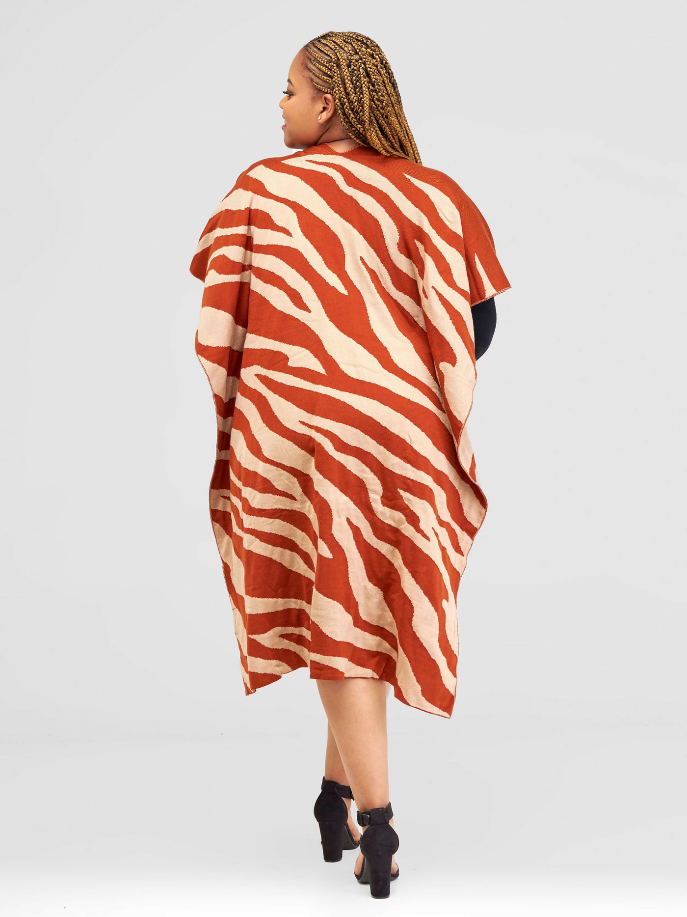 Anel's Double Sided Zenny Poncho - Rust - Shopzetu