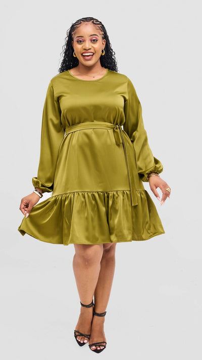 Lizola Adele Shift Dress - Green - Shopzetu