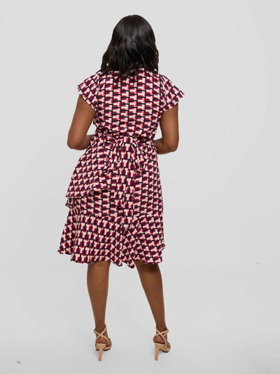 Kakiba Collections Zipporah Print - Purple / Cream - Shopzetu