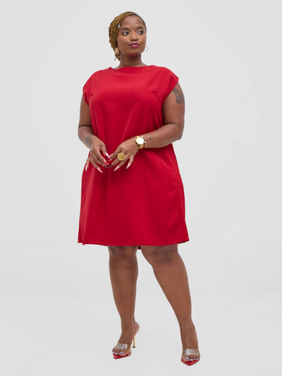 HOT Rojo Shift Dress - Red - Shopzetu