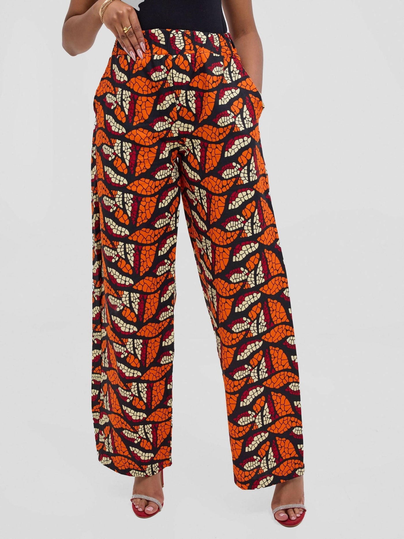 Gravio Fashions Bella Ankara Pant - Multicolored - Shopzetu