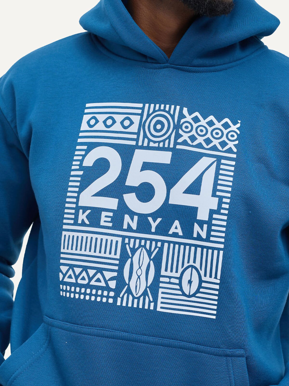 Kitu Kali Graphic With 254 Hoodies - Petrol Blue - Shopzetu