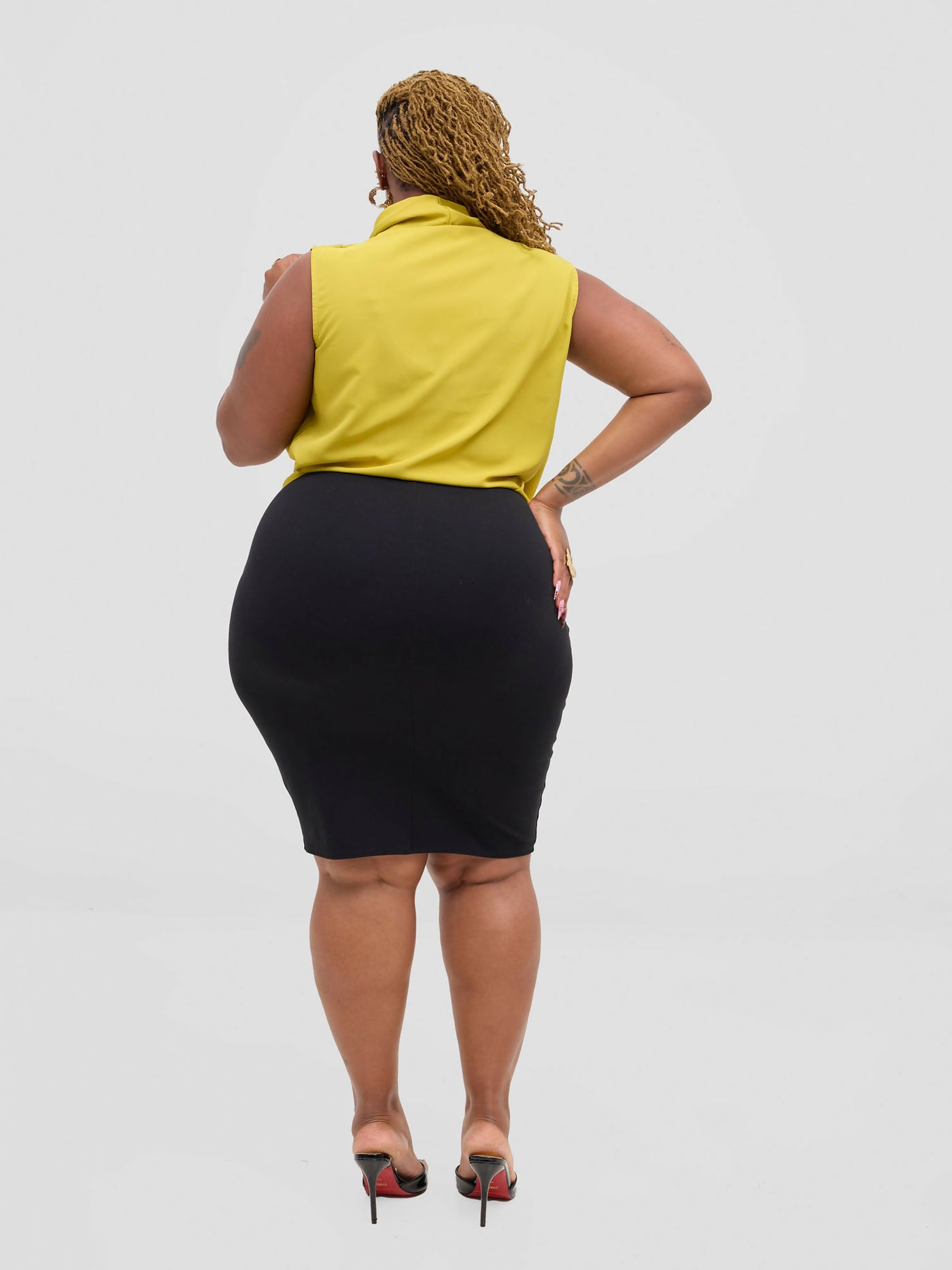 The Fashion Frenzy V - Neck Blouse Top - Yellow - Shopzetu