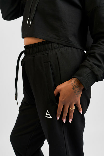 Rotator Active Wear Women's Lifestyle Tracksuit Set - Black - Shopzetu