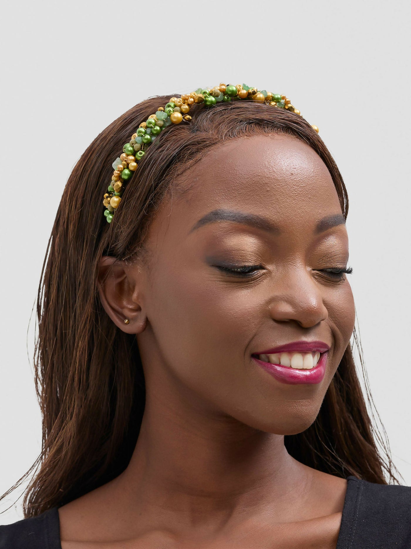 Yaakunte Engare Head Crown - Green / Gold - Shopzetu