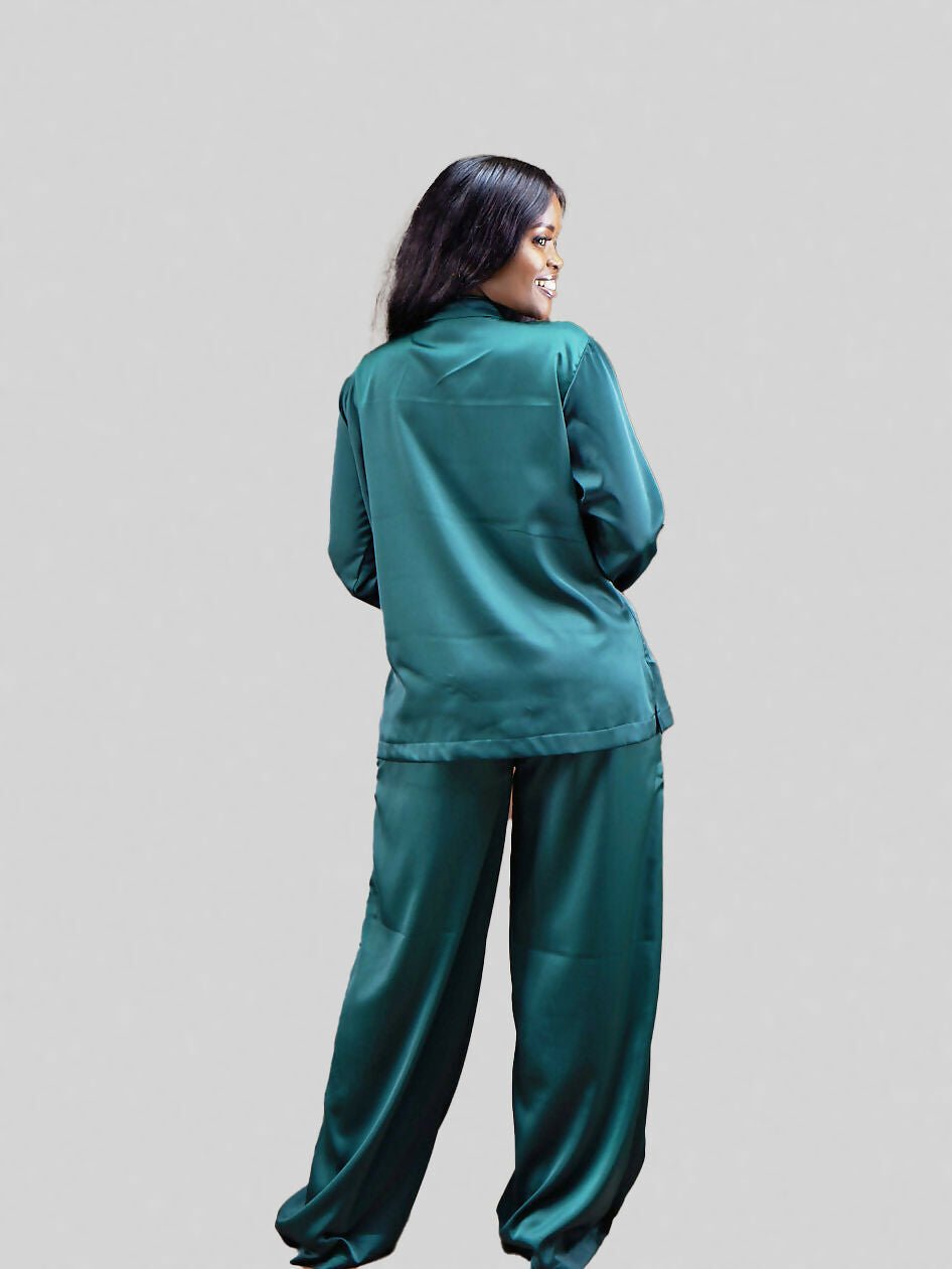 Elsie Glamour Nala Two Piece Set - Emerald Green - Shopzetu