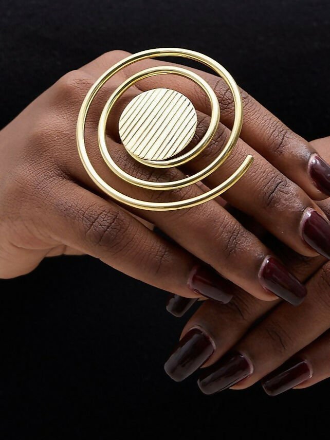 Kibali Adjustable Ring - Brass / Gold - Shopzetu