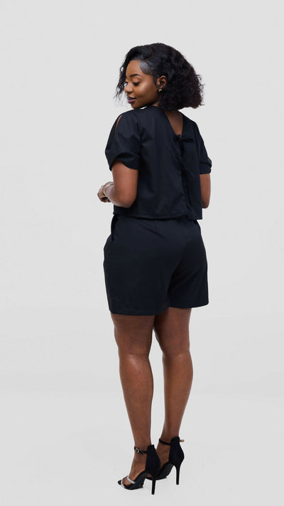 Elan CocoAfrike Valerie Short Set - Black - Shopzetu