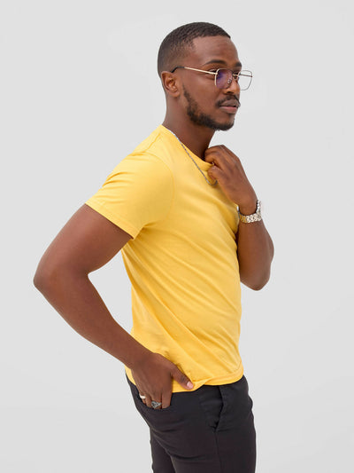 Zuria Fashions Unisex Roundneck T-shirt - Yellow - Shopzetu
