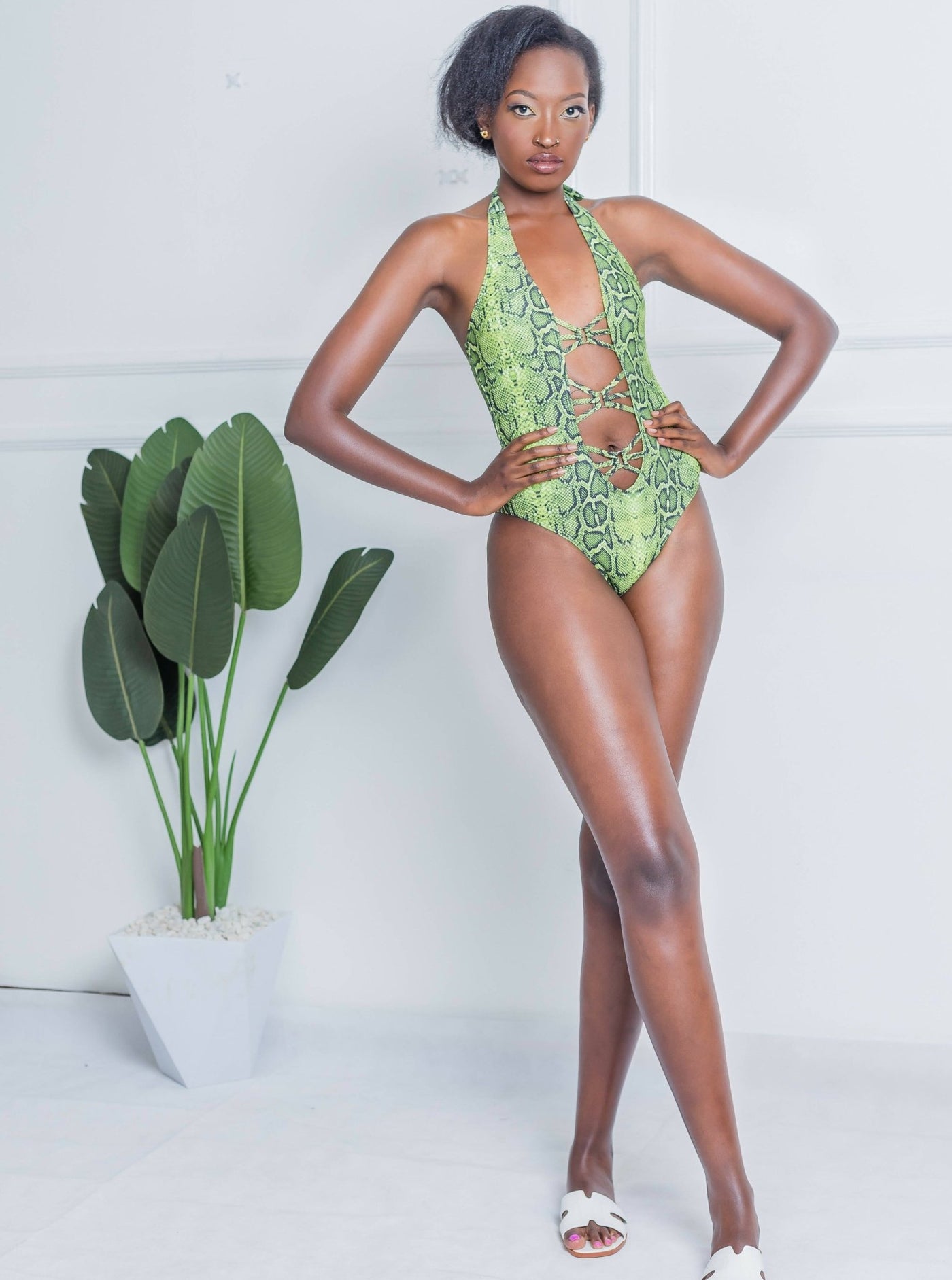 Shells Attic Swimwear Suit - Green - Shopzetu