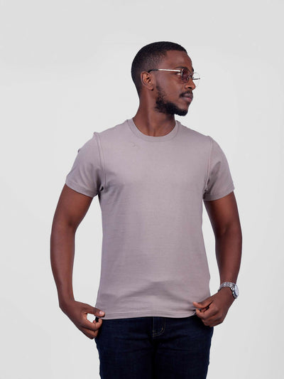 Zuria Fashions Unisex Roundneck T-shirt - Beige - Shopzetu