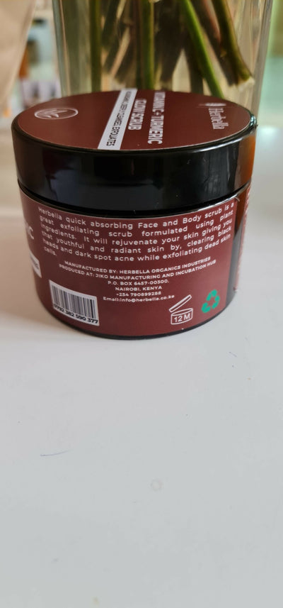 Kipusa Beauty Herbella Vitamin C Tumeric Glow Scrub - Brown - Shopzetu