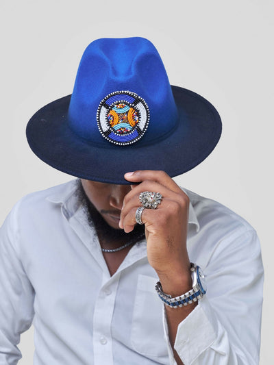 Bird Fedora Hat - Blue - Shopzetu
