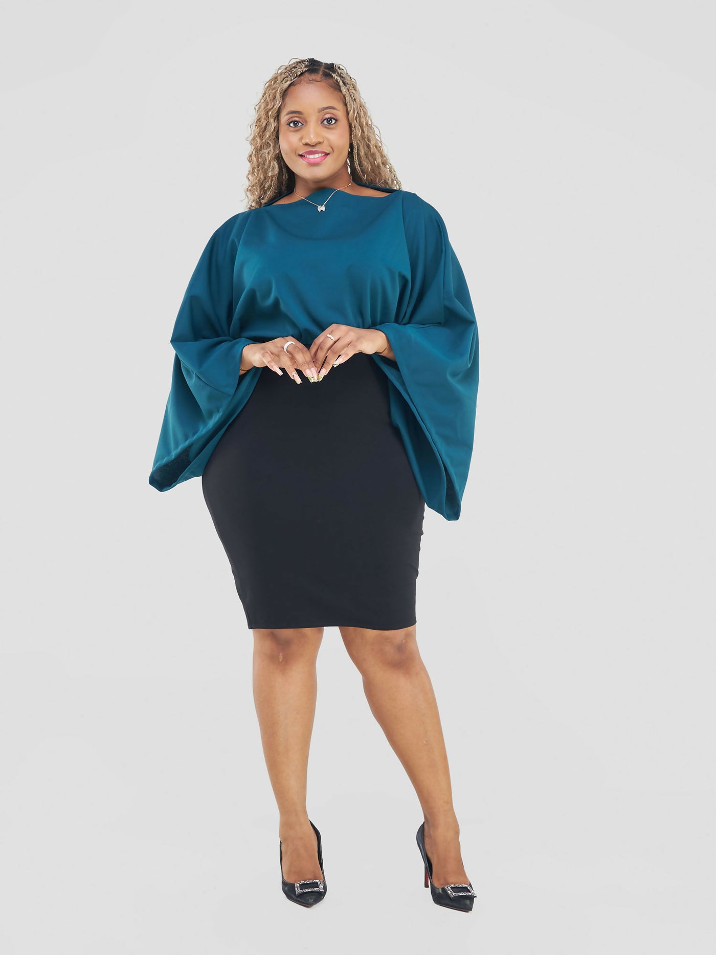 Curves BD Tausi Top - Teal Green - Shopzetu