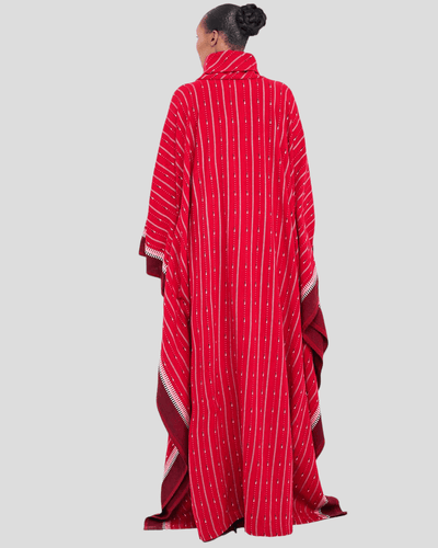Rafiki Threads Maru Dera Dress - Maroon - Shopzetu