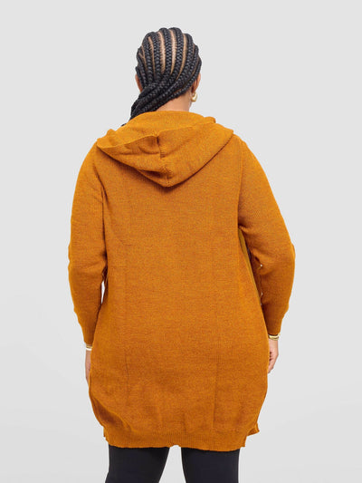 Hooded Sweater - Rust - Shopzetu