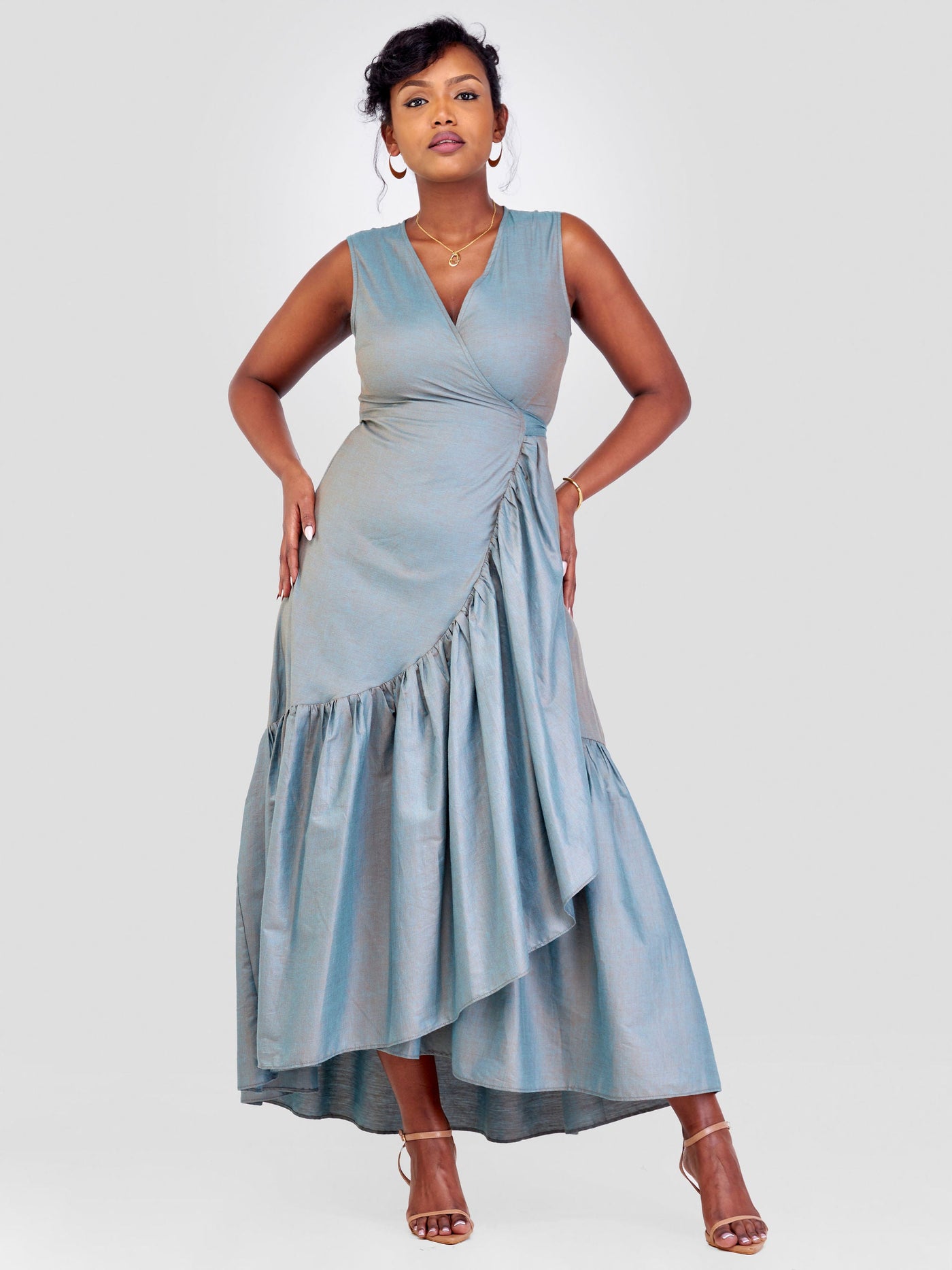 Safari by Vivo Kikoy Wrap Dress - Frost