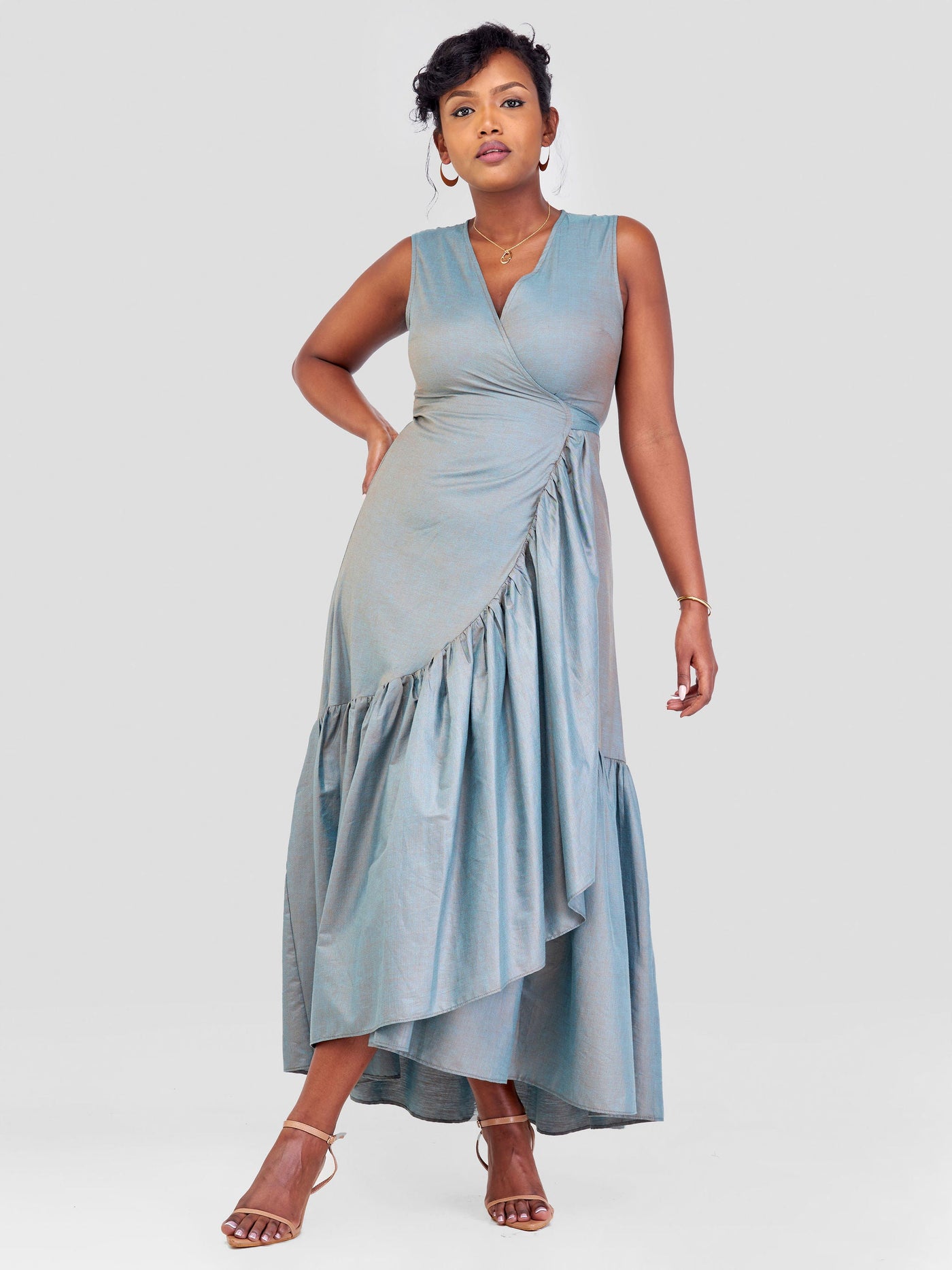 Safari by Vivo Kikoy Wrap Dress - Frost