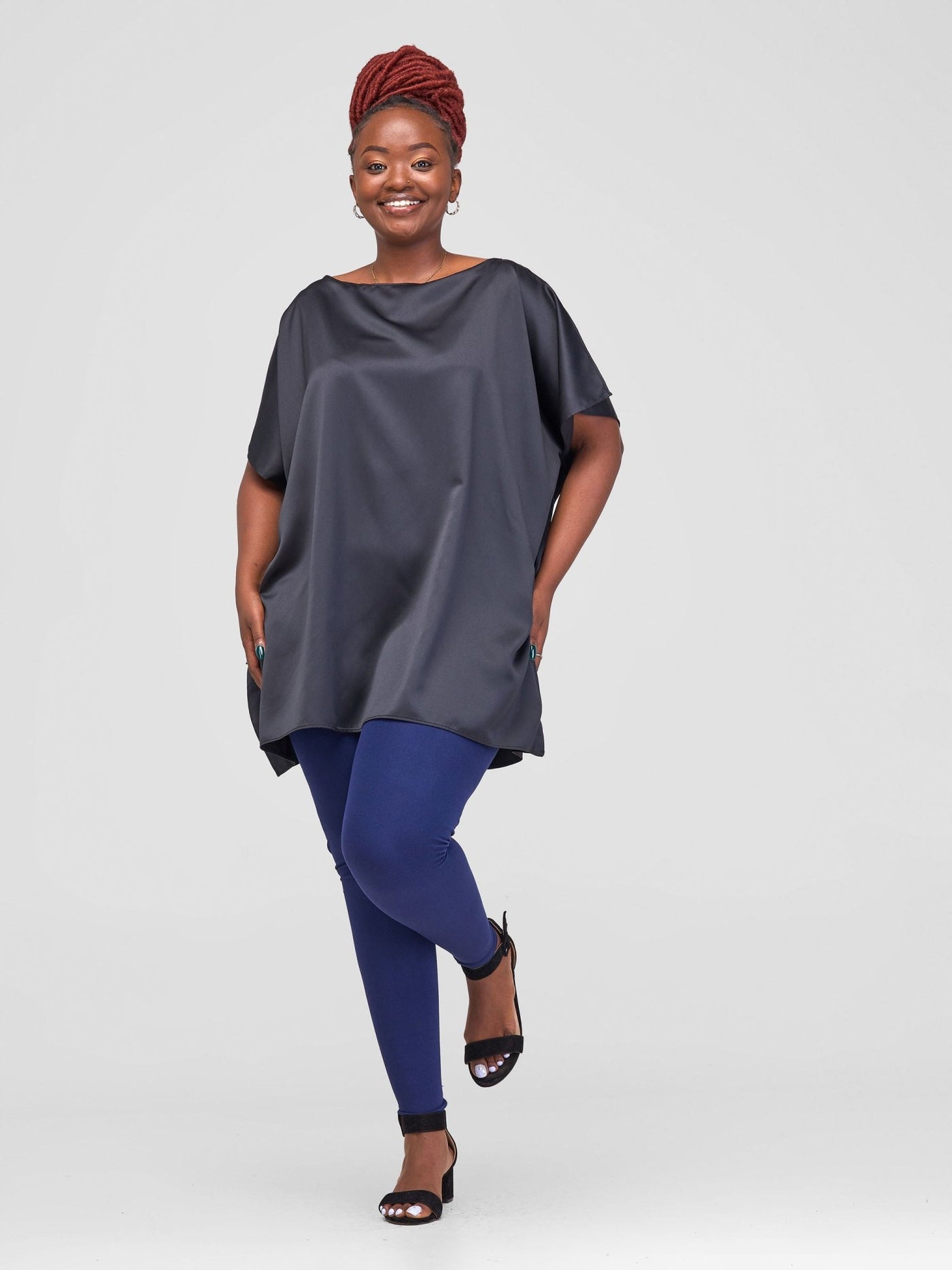 Vivo Asika Kaftan Tunic - Black - Shopzetu