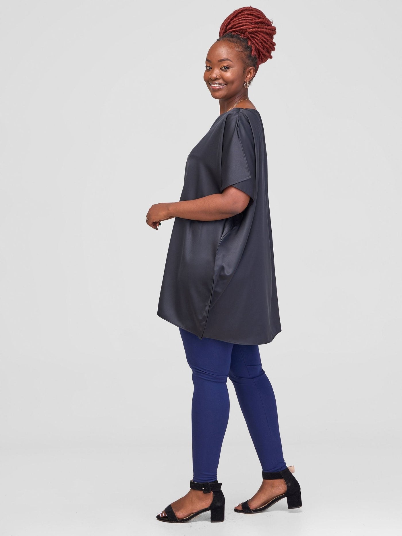 Vivo Asika Kaftan Tunic - Black - Shopzetu