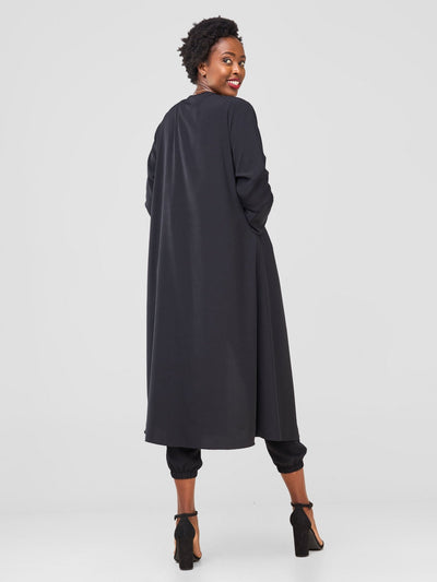 Vivo Mira Midi Kimono (Petite) - Black - Shopzetu