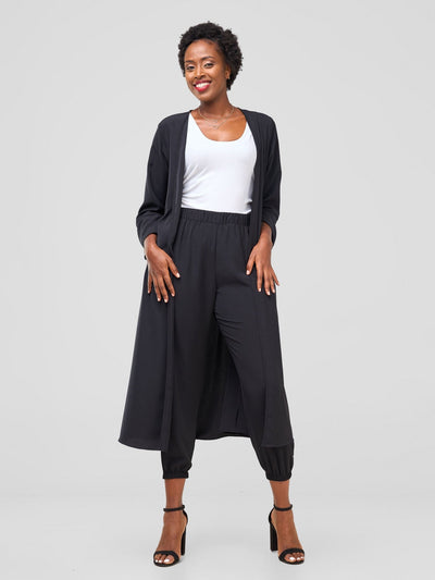 Vivo Mira Midi Kimono (Petite) - Black - Shopzetu