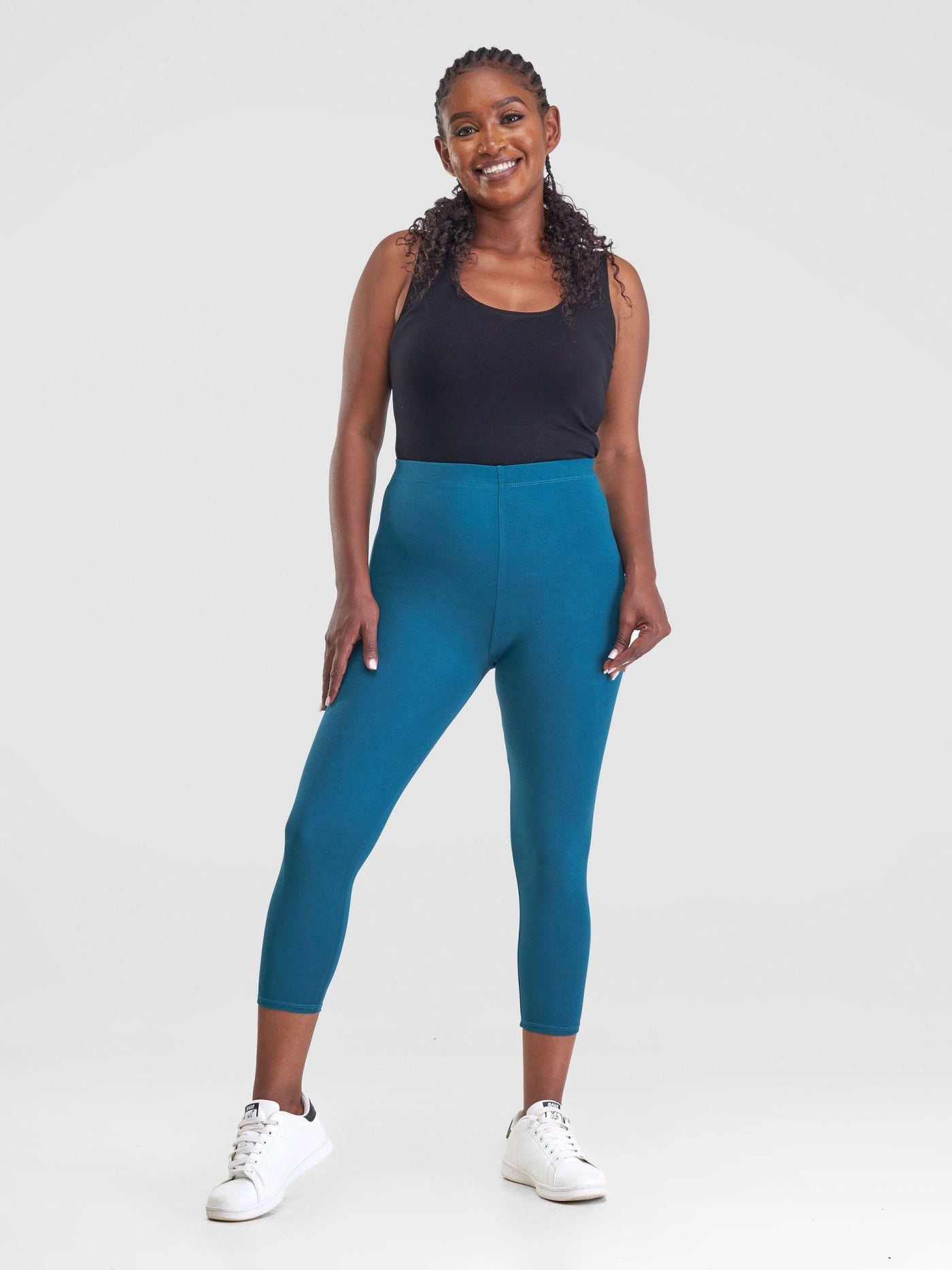 Zoya Capri Leggings - Deep Teal - Shopzetu