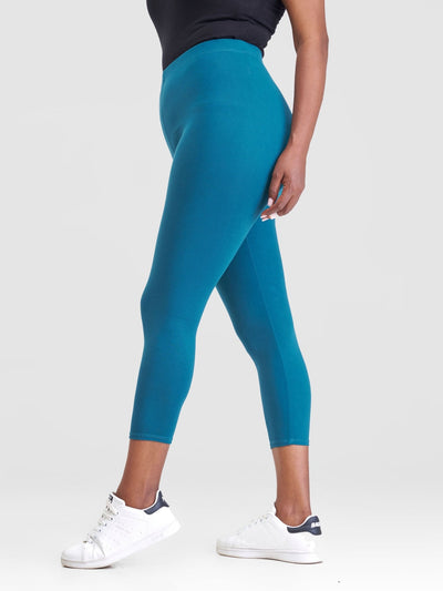 Zoya Capri Leggings - Deep Teal - Shopzetu