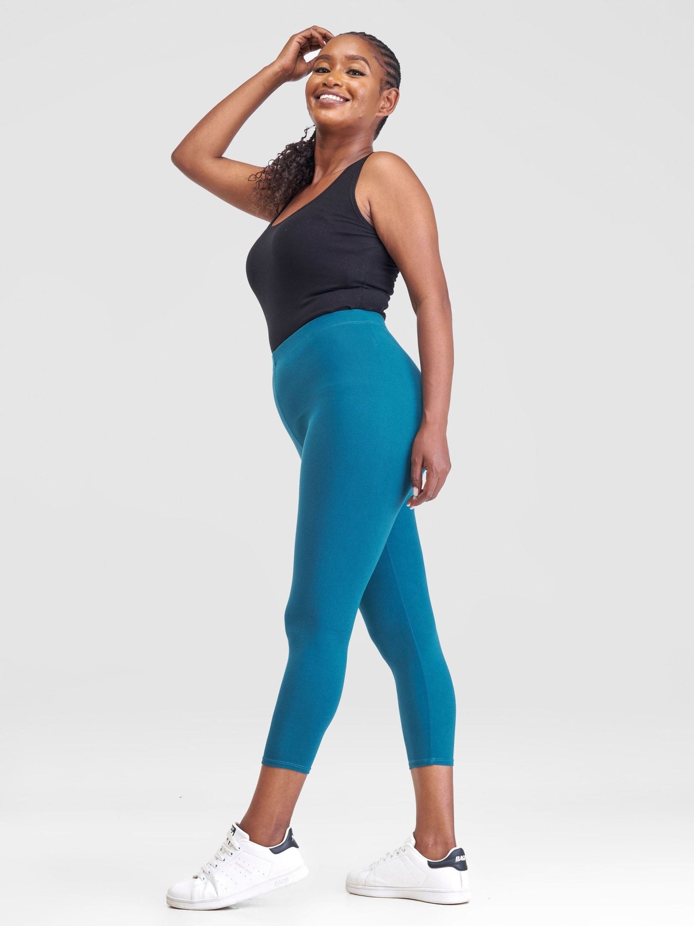 Zoya Capri Leggings - Deep Teal - Shopzetu
