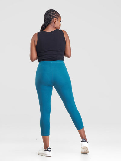 Zoya Capri Leggings - Deep Teal - Shopzetu
