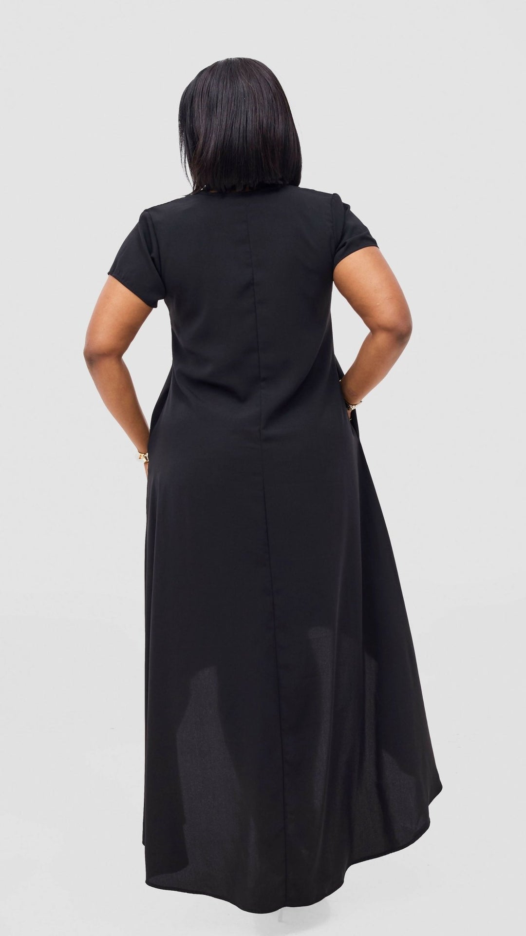 Salok Havilah Bumbe High Low Dress - Black - Shopzetu