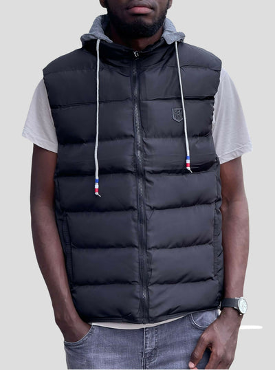 Stylish Brothers Heavy Puff Half Jacket - Black - Shopzetu