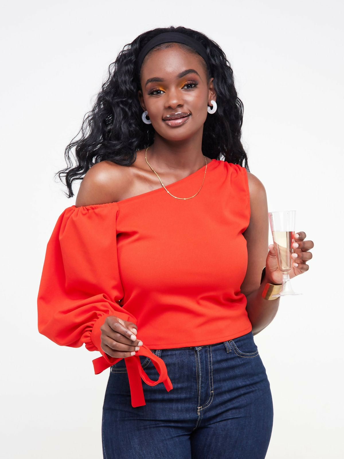 Merli Africa Lilly Top - Orange - Shopzetu