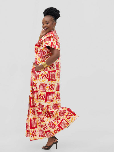 Letaj Fabtory African Boubou Kaftan Dress - Multicolored - Shopzetu