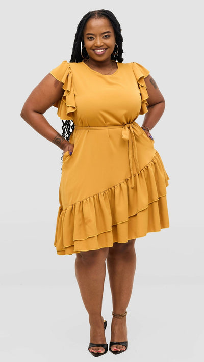 Magali Designs Lulu Dress - Mustard - Shopzetu