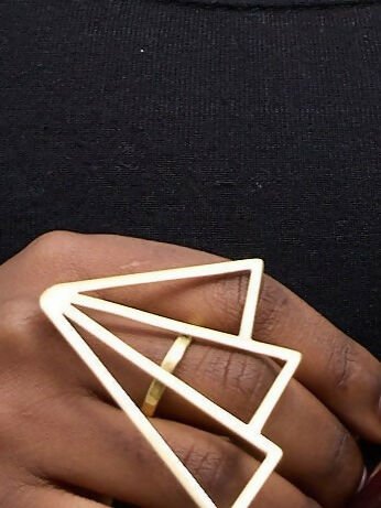 Johari Adjustable Ring - White / Gold Ring - Shopzetu
