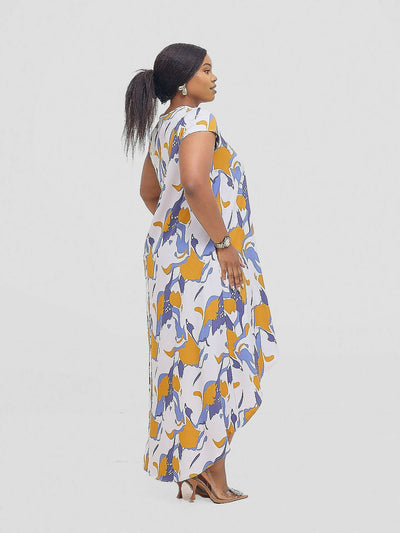 Salok Wear Bumbe High - Low Dress - Floral - Shopzetu