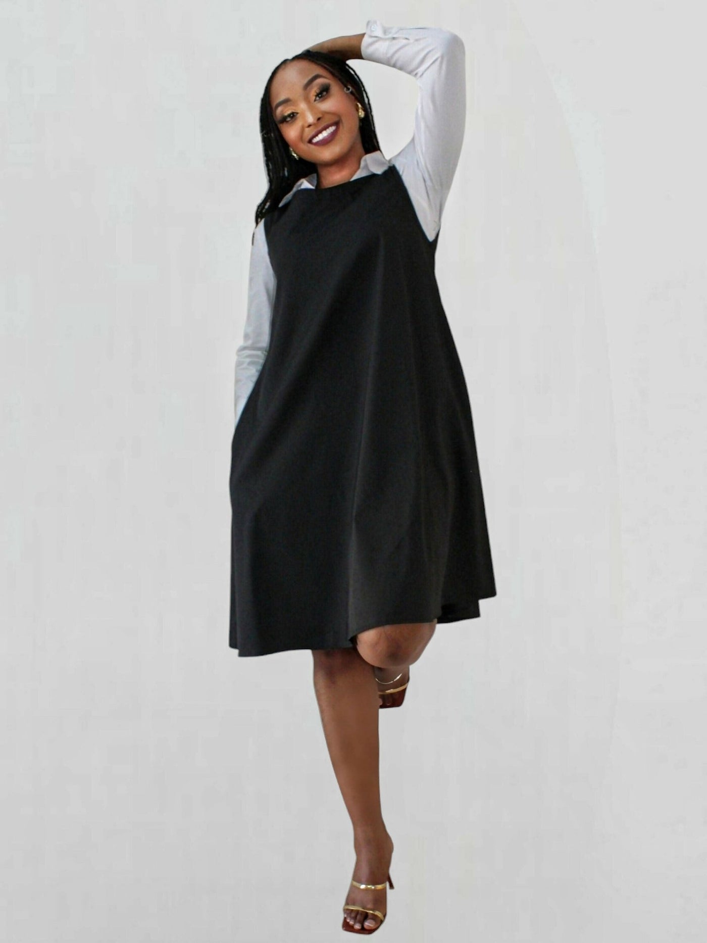 The Fashion Frenzy Zuri Shift Dress - Black - Shopzetu