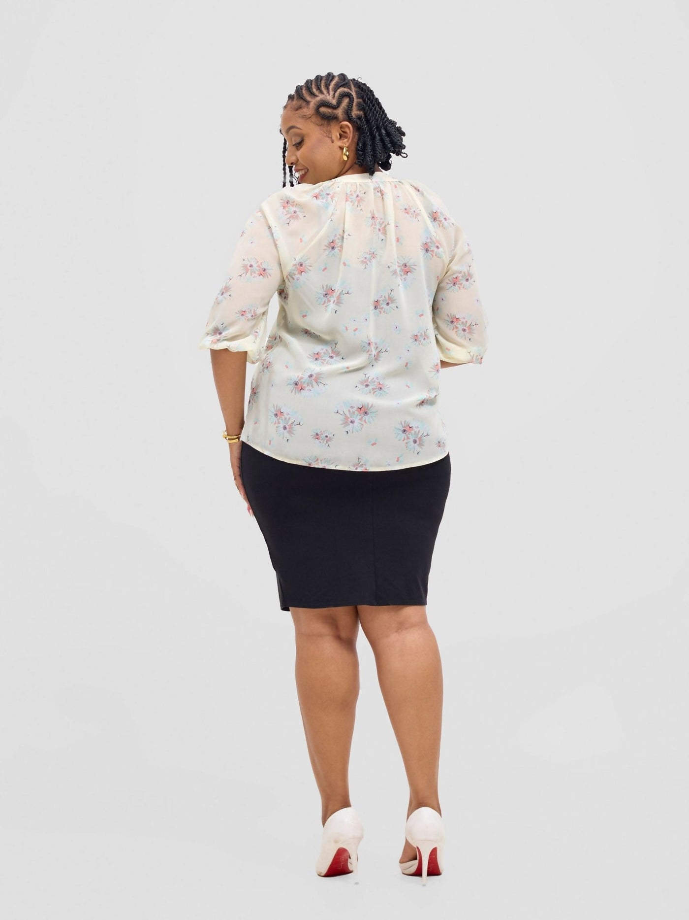 Lamazi Collections Chiffon Top - Peach - Shopzetu