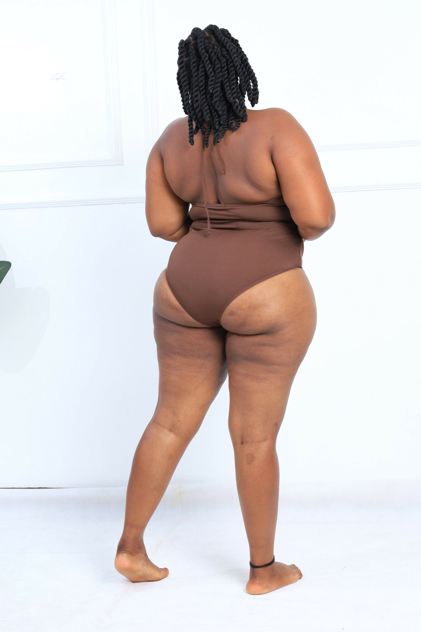 Shells Attic Swimwear Suit Monokini - Brown - Shopzetu
