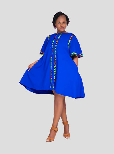 Vintlyne Shira Shift Dress - Blue