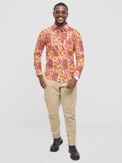 Mendilines Warm African Shirt - Brown - Shopzetu