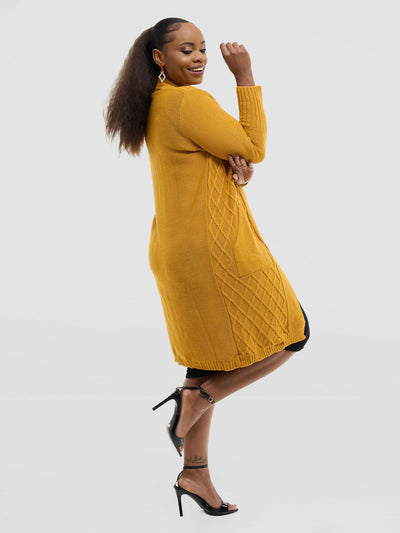 The Fashion Frenzy Waterfall Cardigan - Yellow - Shopzetu