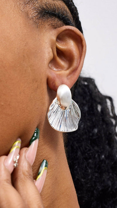 Accessorize With Style Statement Earring - Silver - Shopzetu
