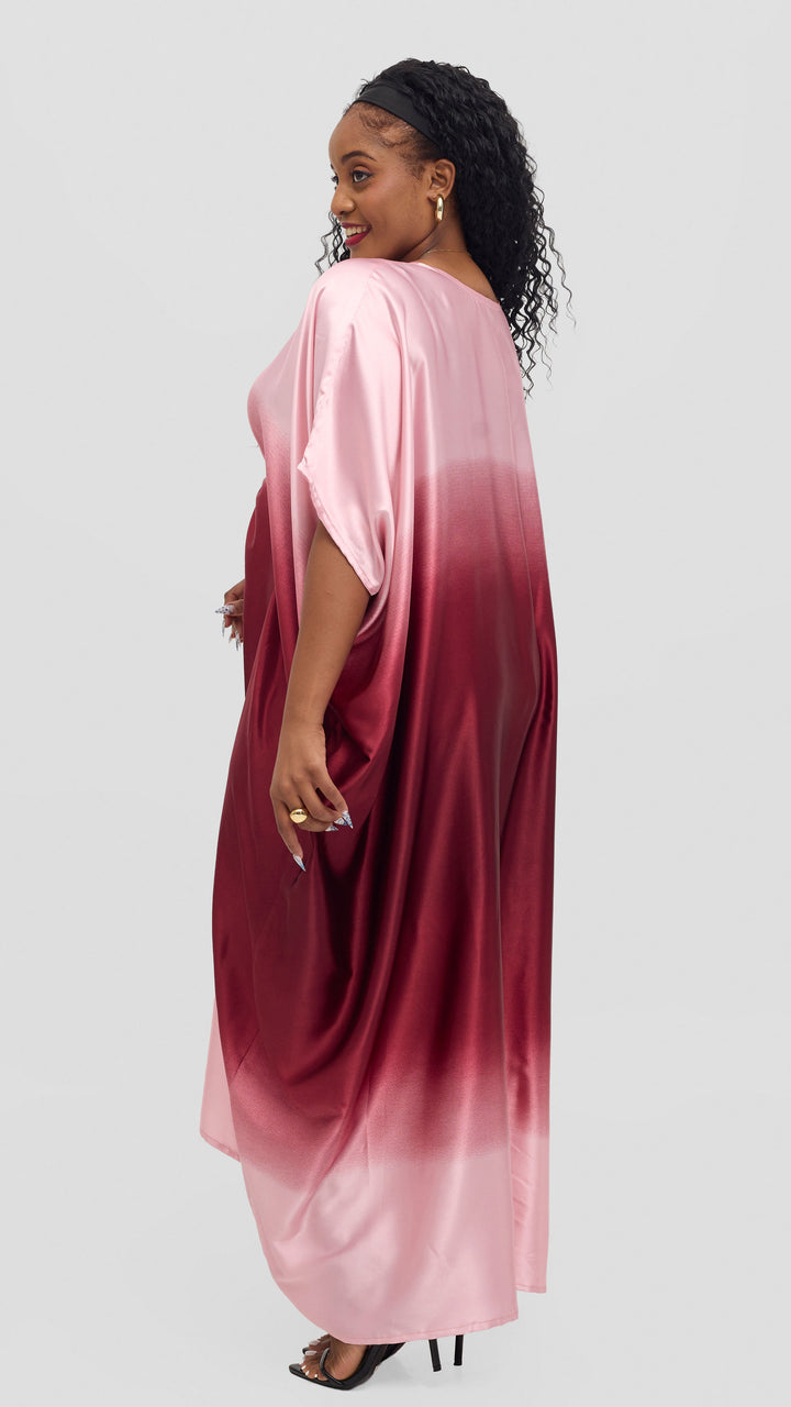 Jolly Fancy Wear Rich Auntie Kaftan Dress - Maroon