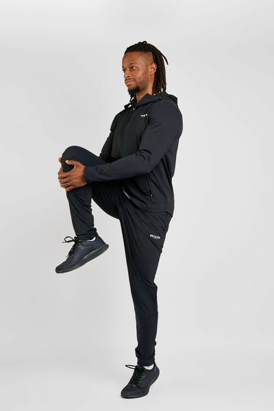 Rotator Active Wear Performance Tracksuit Set - Black - Shopzetu