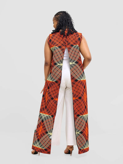 Smash By Kaly Regal Flow Open Kimono - African Print - Shopzetu