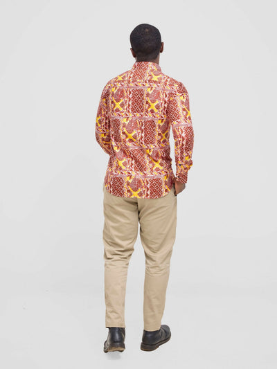Mendilines Warm African Shirt - Brown - Shopzetu
