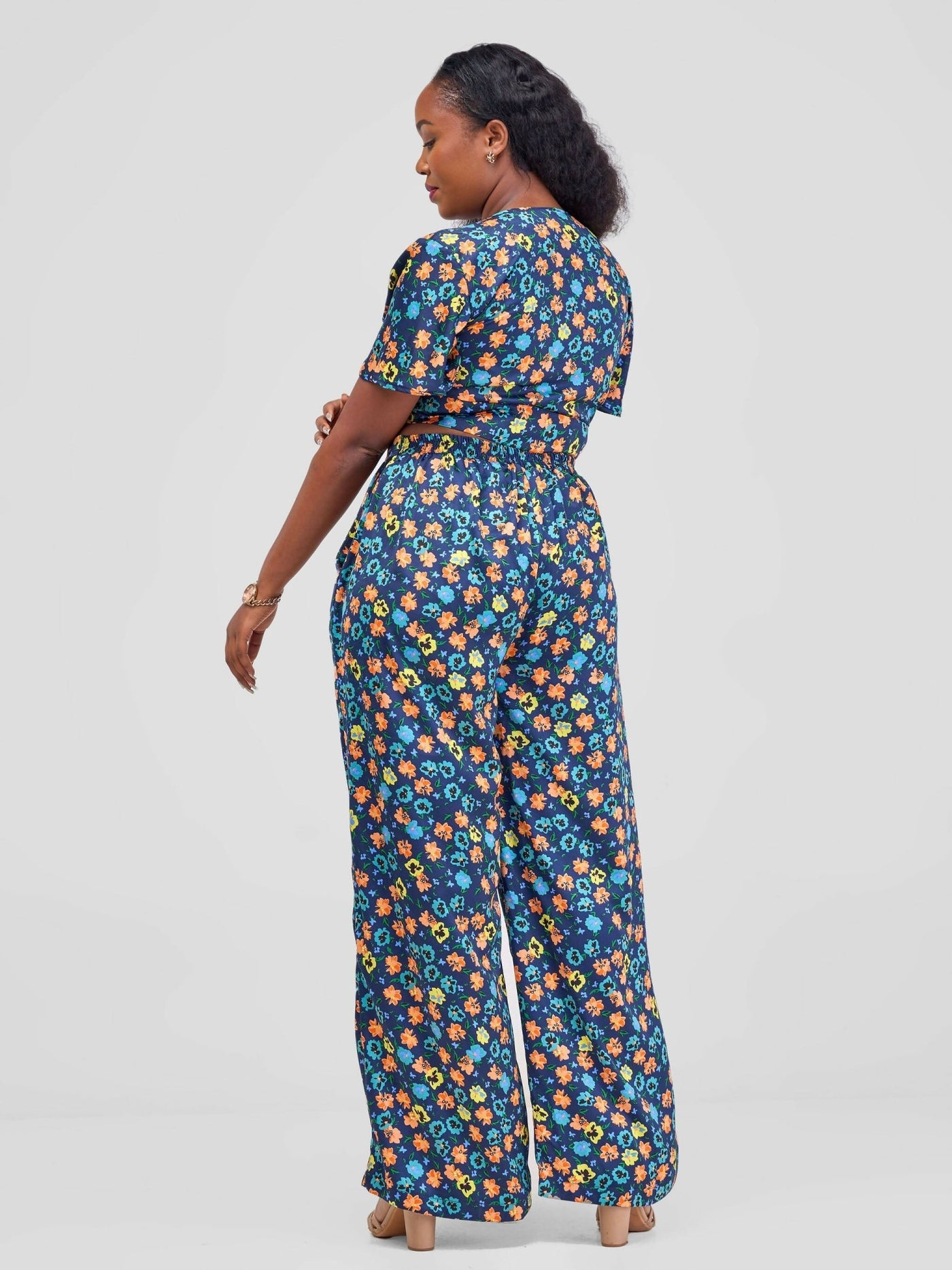 Kakiba Collections Lisa Pallazo Set - Blue - Shopzetu