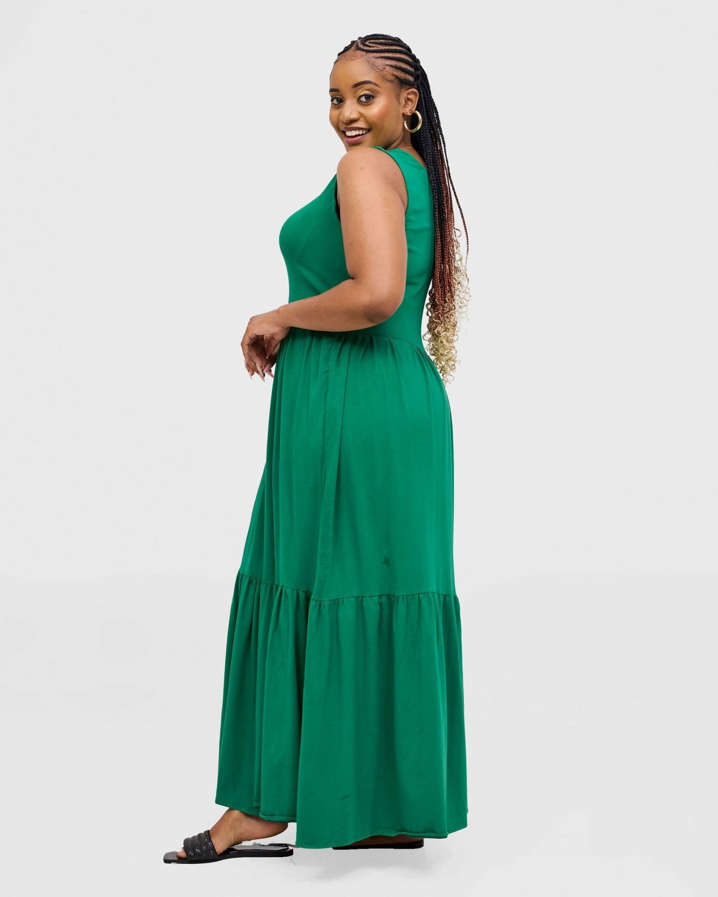 Gravio Fashions Emeria Dress - Green - Shopzetu